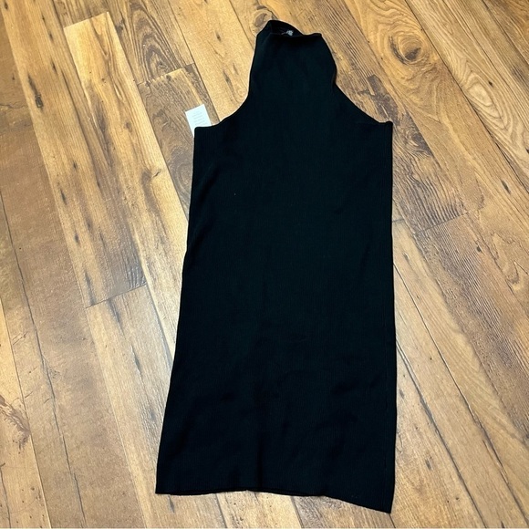 Eloquii Twist Neck Body-Con Dress Ribbed Knit Black Size 18/20 I - Picture 5 of 8